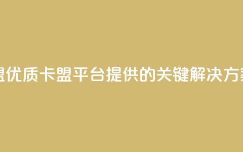 CFHD卡盟 - CFHD卡盟：优质卡盟平台提供的关键解决方案~  第1张