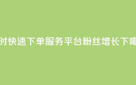 24小时快速下单服务平台粉丝增长  第1张