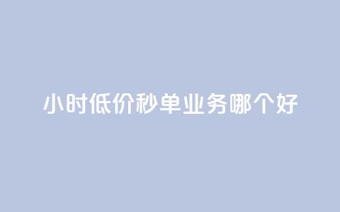 24小时低价秒单业务哪个好 - 24小时低价秒单业务推荐~  第1张