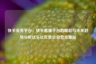 快手业务平台，快手直播平台的崛起与未来趋势分析亿乐社区低价自营货源站