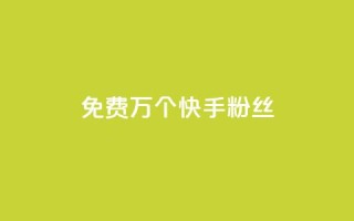 免费1万个快手粉丝,快手刷一万播放 - 网红业务平台24小时服务 - 抖音自助业务全网最低