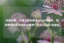 抖音点赞，抖音点赞自助平台24小时服务，如何提高抖音视频的点赞率？亿乐社区SUP货源站