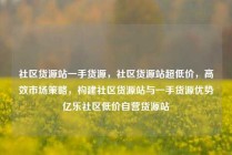 社区货源站一手货源，社区货源站超低价，高效市场策略，构建社区货源站与一手货源优势亿乐社区低价自营货源站