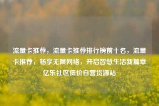 流量卡推荐，流量卡推荐排行榜前十名，流量卡推荐，畅享无限网络，开启智慧生活新篇章亿乐社区低价自营货源站