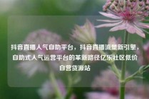抖音直播人气自助平台，抖音直播流量新引擎，自助式人气运营平台的革新路径亿乐社区低价自营货源站