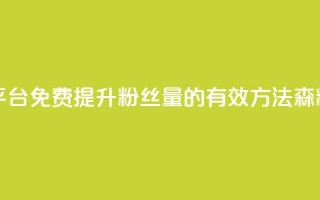 回森免费涨粉丝平台 - 免费提升粉丝量的有效方法-森粉平台分享。