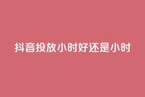 抖音投放24小时好还是12小时,Ks24小时秒单业务平台 - 抖音24小时自助 - 抖音粉丝业务24小时
