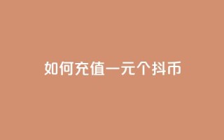 如何充值一元10个抖币？