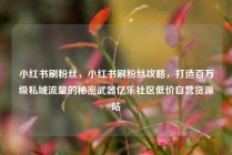 小红书刷粉丝，小红书刷粉丝攻略，打造百万级私域流量的秘密武器亿乐社区低价自营货源站