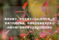 电信流量卡，电信流量卡19元200g官方办理，5G浪潮下的通信革新，中国电信流量服务的多元应用与用户指南亿乐社区低价自营货源站
