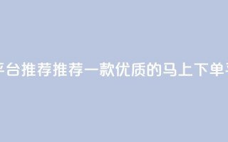 马上下单平台推荐 - 推荐一款优质的马上下单平台!