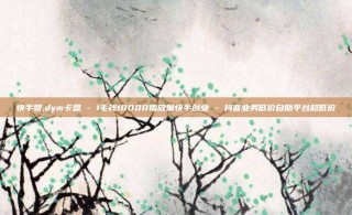 快手赞,dym卡盟 - 1毛钱10000播放量快手创业 - 抖音业务低价自助平台超低价