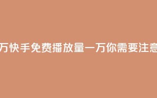 快手免费播放量一万 - 快手免费播放量一万，你需要注意的三个SEO要点。