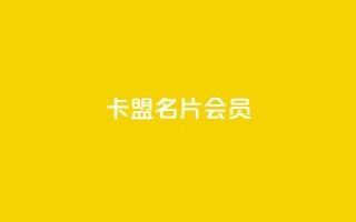 卡盟QQ名片会员 - QQ名片会员卡盟：卓越的在线名片推广工具~