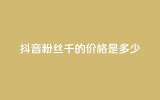 抖音粉丝1千的价格是多少？