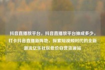 抖音直播放平台，抖音直播放平台抽成多少，打卡抖音直播新阵地，探索短视频时代的全新潮流亿乐社区低价自营货源站