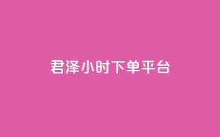 君泽24小时下单平台,qq24小时自助下单商城 - 卡盟货源批发网 - dy万粉