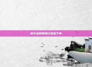 快手点赞赞网红快速下单
