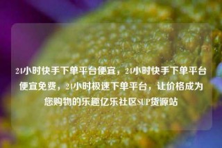 24小时快手下单平台便宜，24小时快手下单平台便宜免费，24小时极速下单平台，让价格成为您购物的乐趣亿乐社区SUP货源站
