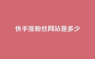 快手涨1000粉丝网站是多少 - 快手快速增加1000个粉丝的方法揭秘!