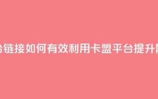 卡盟平台链接：如何有效利用卡盟平台提升网站流量