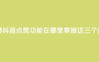 抖音点赞在哪哪 - 抖音点赞功能在哪里？掌握这三个简单步骤！~