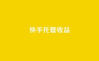 快手托管收益,抖音涨流量网站 - dy低价下单平台商城 - 低价自助平台超低价