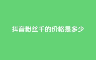 抖音粉丝1千的价格是多少？