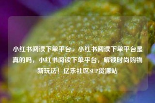 小红书阅读下单平台，小红书阅读下单平台是真的吗，小红书阅读下单平台，解锁时尚购物新玩法！亿乐社区SUP货源站