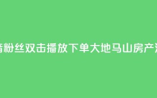 抖音粉丝双击播放下单0.01大地马山房产活动,24小时全网最低价 - qq空间说说访问量 - 快手浏览量