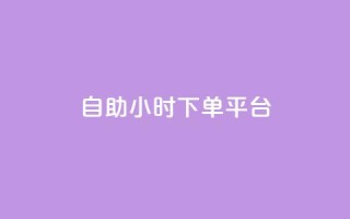 dy自助24小时下单平台 - DY自助24小时下单平台——一个让你随时随地下单的神奇平台~