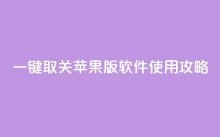 KS 一键取关 苹果版 软件使用攻略