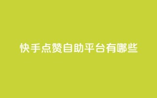 快手点赞自助平台有哪些,抖音快手点赞粉丝的网站 - 快手购买热度 - 快手秒单