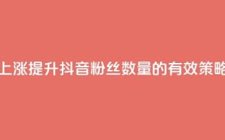 抖音粉丝如何上涨 - 提升抖音粉丝数量的有效策略与技巧！