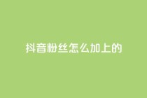 抖音粉丝怎么加上的 - 如何增加抖音粉丝数!