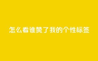 qq怎么看谁赞了我的个性标签,dy点赞秒到账 - QQ空间评论1个下单 - 快手播放量免费1万