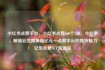 小红书点赞平台，小红书点赞100个1块，小红书，解锁社交媒体新纪元—点赞平台的独特魅力亿乐社区SUP货源站
