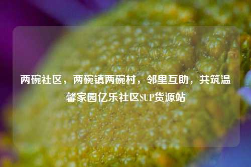 两碗社区，两碗镇两碗村	，邻里互助，共筑温馨家园亿乐社区SUP货源站  第1张