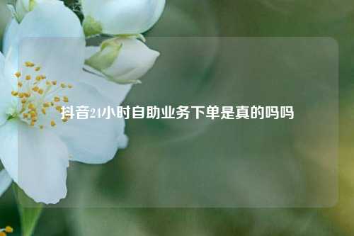 抖音24小时自助业务下单是真的吗吗  第1张