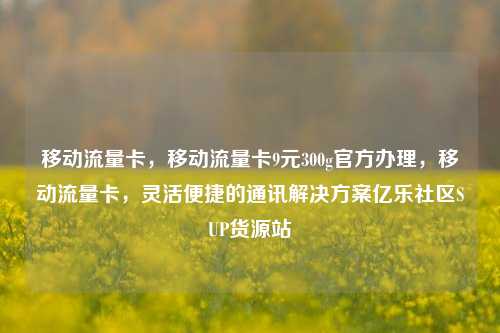 移动流量卡，移动流量卡9元300g官方办理	，移动流量卡，灵活便捷的通讯解决方案亿乐社区SUP货源站  第1张