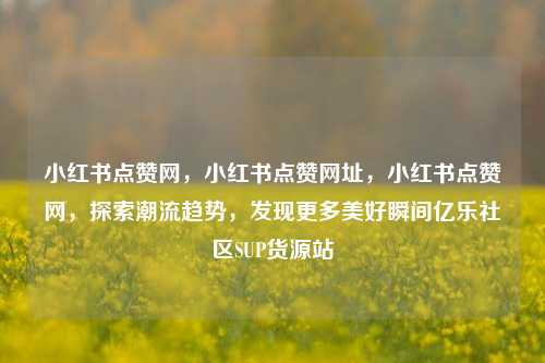 小红书点赞网，小红书点赞网址	，小红书点赞网，探索潮流趋势，发现更多美好瞬间亿乐社区SUP货源站  第1张