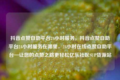 抖音点赞自助平台24小时服务，抖音点赞自助平台24小时服务在哪里，24小时在线点赞自助平台—让您的点赞之路更轻松亿乐社区SUP货源站  第1张