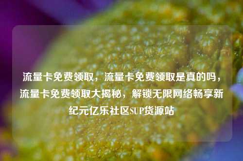 流量卡免费领取，流量卡免费领取是真的吗	，流量卡免费领取大揭秘，解锁无限网络畅享新纪元亿乐社区SUP货源站  第1张