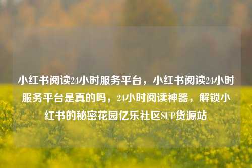 小红书阅读24小时服务平台，小红书阅读24小时服务平台是真的吗	，24小时阅读神器，解锁小红书的秘密花园亿乐社区SUP货源站  第1张
