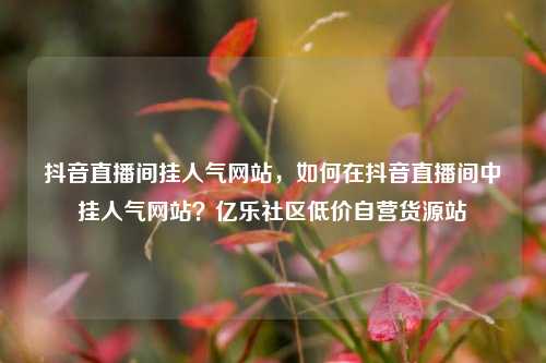 抖音直播间挂人气网站，如何在抖音直播间中挂人气网站？亿乐社区低价自营货源站  第1张