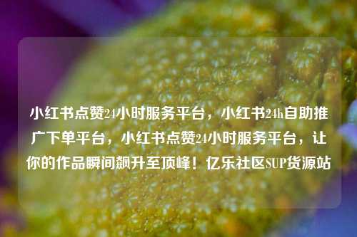小红书点赞24小时服务平台，小红书24h自助推广下单平台	，小红书点赞24小时服务平台，让你的作品瞬间飙升至顶峰！亿乐社区SUP货源站  第1张