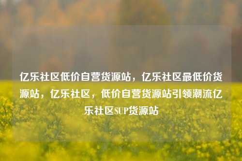 亿乐社区低价自营货源站，亿乐社区最低价货源站，亿乐社区	，低价自营货源站引领潮流亿乐社区SUP货源站  第1张