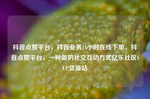 抖音点赞平台，抖音业务24小时在线下单	，抖音点赞平台，一种新的社交互动方式亿乐社区SUP货源站  第1张